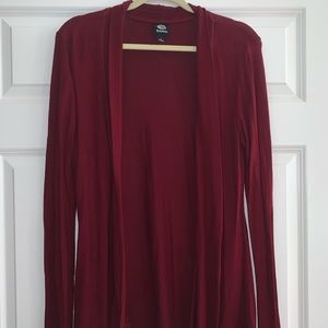 Bobeau Maroon Cardigan